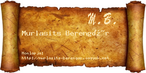 Murlasits Berengár névjegykártya